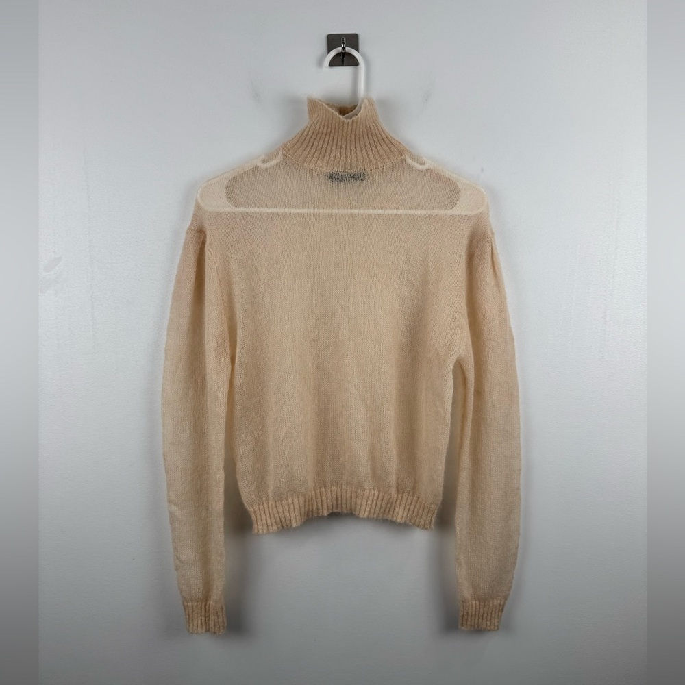 Retrofete Women Beige Sheer Sweater Size S/M
